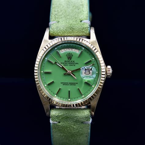 green vintage dial rolex|green dial rolex price.